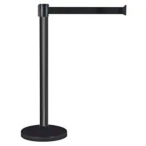 Sloupek s natahovacím páskem, černý