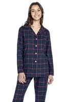 Dámské flanelové pyžamo GEMA S Tmavě modrá