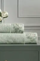 Dárková sada ručník a osuška NOSTALGIA, 2 ks Světle zelená Sada (ručník 50x100cm, osuška 75x150cm)