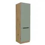 Vysoká skříňka pro vestavnou lednici Aria 60 LO-210 2F Barva korpusu: Dub artisan, Barva dvířek: SA - Aquamarine AFM