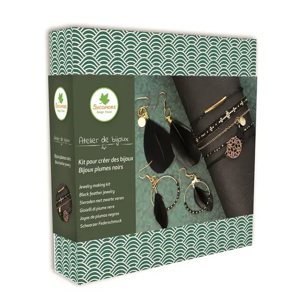 Výroba šperkov – bižutéria s čiernymi pierkami