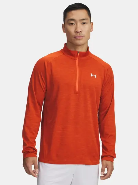 Pánské tričko Under Armour UA Tech Textured 1/2 Zip-ORG - Pánské