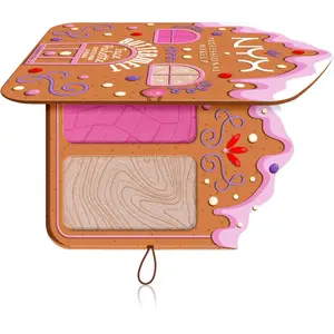 NYX Professional Makeup Gingerbaddie Land Buttermelt paletka rozjasňovačů a tvářenek odstín Light/Medium 1 ks