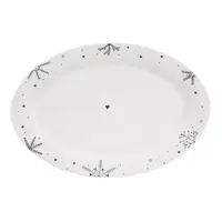 Porcelánový servírovací talíř oválný VLOČKA