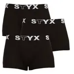 Styx 3PACK pánské boxerky sportovní guma černé (G9606060) L