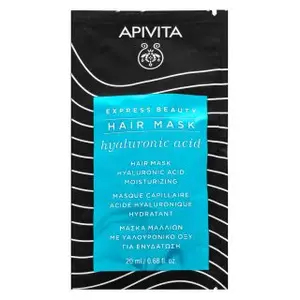 Apivita Express Beauty Hair Mask Hyaluronic Acid vyživující maska na vlasy s kyselinou hyaluronovou 20 ml