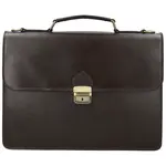 Luxusní pánská kožená aktovka Delami Vera Pelle Cornel, tmavě hnědá