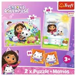 Trefl Puzzle 2v1 + pexeso - Gabby se svou kočičkou / Gabby's Dollhouse