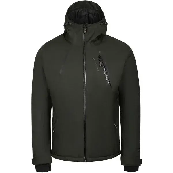 ALPINE PRO KEWER Pánska lyžiarska bunda, khaki, veľkosť