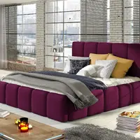 Postel Edvige - dřevěný rám Rozměr: 140 x 200 cm, látka: MatVelvet 68