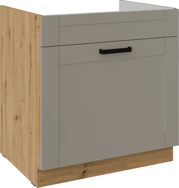 Spodní skříňka pod dřez Luna 80 ZL 1S BB - Premium Box Barva korpusu: Dub artisan, Barva dvířek: Clay Grey