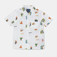 Dětská bavlněná košile Guess bílá barva, N5GH05 WBHQ1