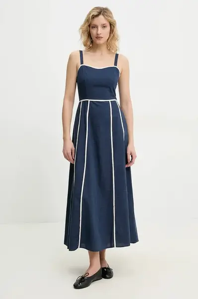 Šaty Answear.LAB modrá barva, maxi