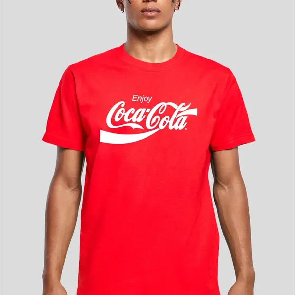 Pánké tričko s logem Coca Cola červené