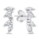Brilio Silver Třpytivé stříbrné náušnice se zirkony EA796W