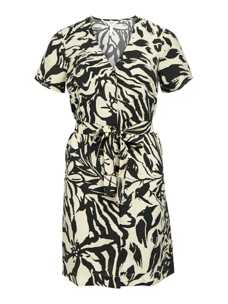 OBJECT Šaty  krémová / čierna