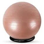 Gymnastický míč inSPORTline Stretch Ball 75 cm se základnou BallBase mocha mousse