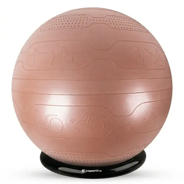 Gymnastický míč inSPORTline Stretch Ball 75 cm se základnou BallBase mocha mousse