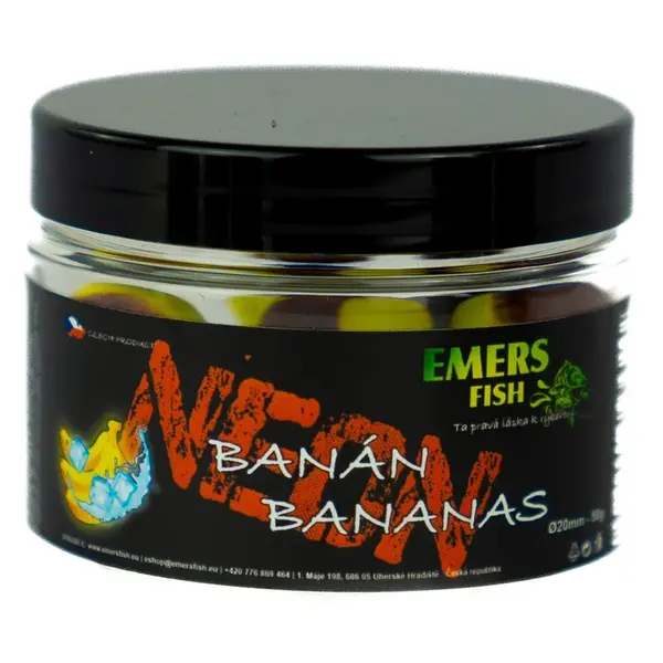 Emersfish boilie neonky banán bananas 50 g - 16 mm