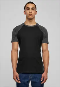 Raglánové kontrastní tričko blk/cha