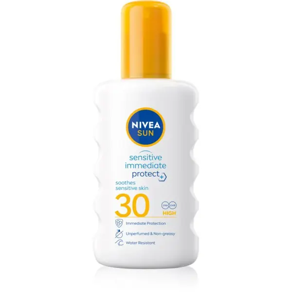 NIVEA SUN Protect & Sensitive ochranný sprej na opalování SPF 30 200 ml