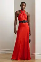 Šaty Lauren Ralph Lauren červená barva, maxi, 253971055