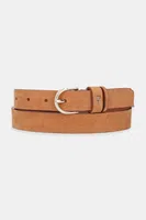 Kožený pásek Tommy Hilfiger dámský, hnědá barva, AW0AW17930