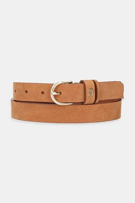 Kožený pásek Tommy Hilfiger dámský, hnědá barva, AW0AW17930