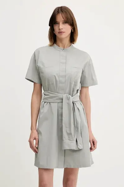 Šaty Emporio Armani šedá barva, mini, EW000738 AF12432