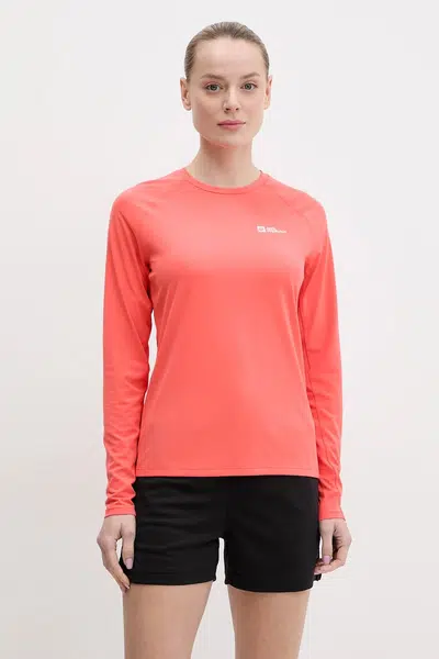 Sportovní tričko s dlouhým rukávem Jack Wolfskin Prelight Swift oranžová barva, A63799