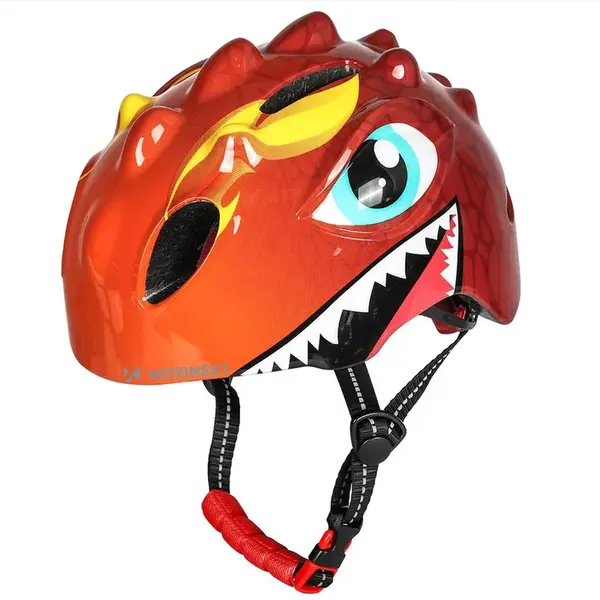 Wozinsky Dětská cyklistická helma S, červený drak