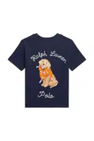 Dětské bavlněné tričko Polo Ralph Lauren tmavomodrá barva, s potiskem, 322964136001