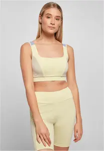 Women's bra Color Block soft-yellow/softseagrass/vablue