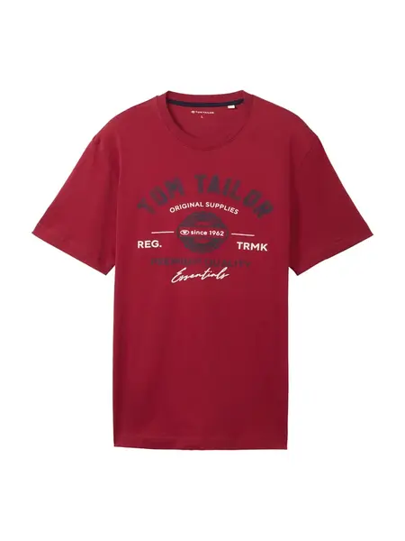 TOM TAILOR Tričko  námornícka modrá / tmavočervená / biela