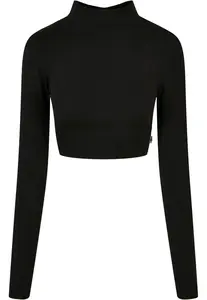 Women's Organic Long Sleeve Turtleneck - Black