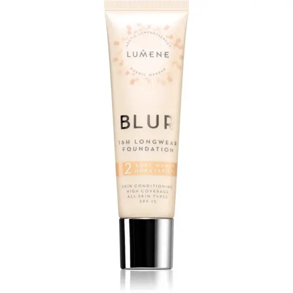 Lumene Blur 16h Longwear dlouhotrvající make-up SPF 15 odstín 2 Soft Honey (Cool) 30 ml