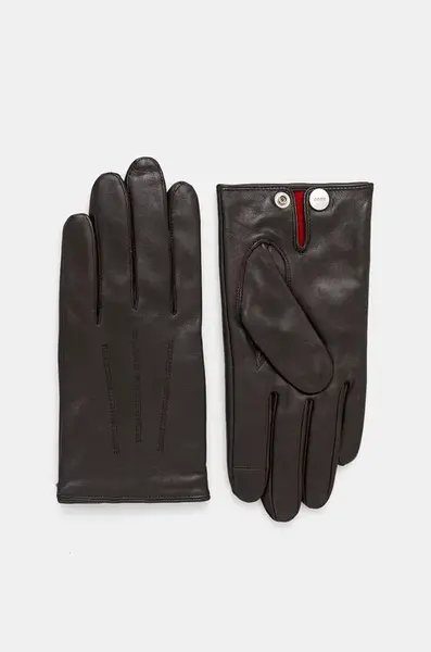 Kožené rukavice HUGO Jaan