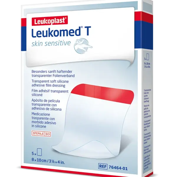 Leukoplast Leukomed T skin sensitive 8x10 cm transparentní krytí 5 ks
