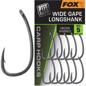 Fox háčky wide gape long shank 10 ks - velikost 2