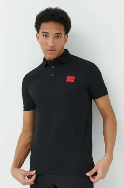 HUGO Bavlněné polo tričko HUGO Dereso222