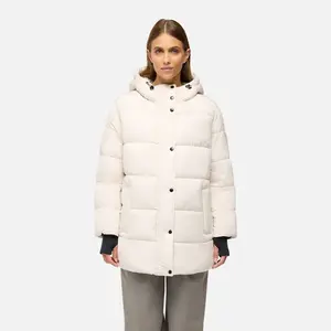 Krémová dámská péřová bunda Geox Spherica