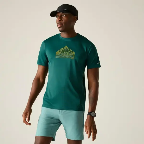 Pánské funkční tričko regatta fingal zelená xl