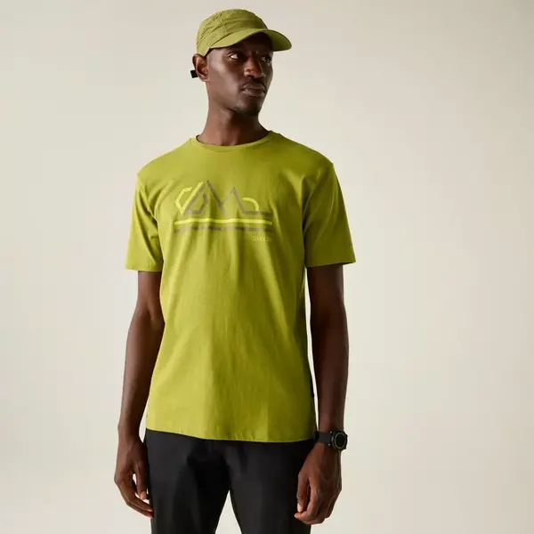 Pánské bavlněné tričko dare2b movement iii zelená l