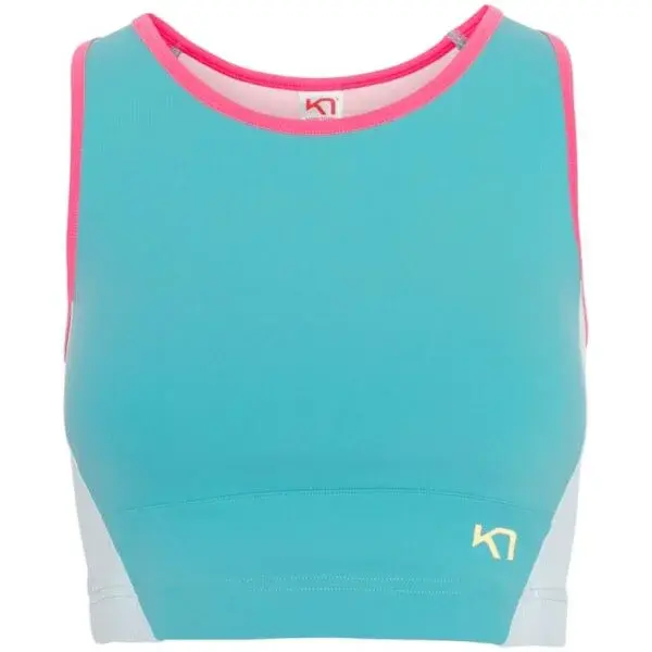 KARI TRAA LINNEA SPORTS TOP Dámská funkční podprsenka, tyrkysová, velikost
