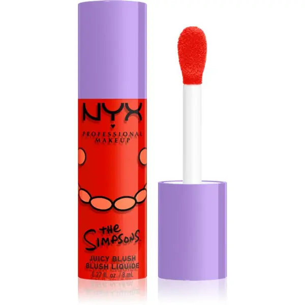 NYX Professional Makeup The Simpsons Fat Cheeks tekutá tvářenka odstín Snarky Scarlet 8 ml