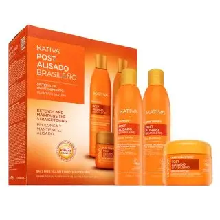 Kativa Post Brazilian Straightening Kit sada po narovnání vlasů keratinem 2 x 225 ml + 150 ml