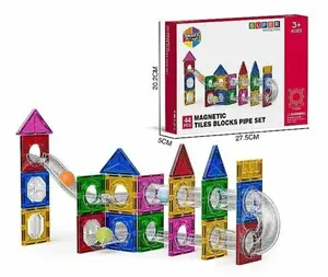 Magnetické stavebnice – 44 dílů s kuličkovou dráhou