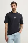 Bavlněné tričko Armani Exchange tmavomodrá barva, s aplikací, XM000363 AF12308