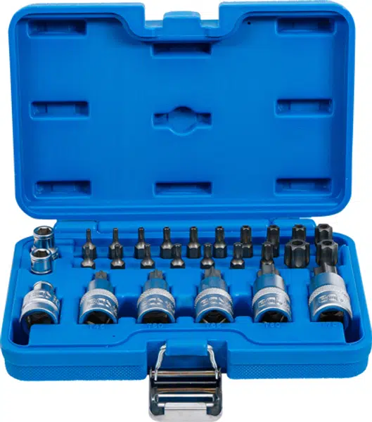 BGS technic Zástrčné hlavice a bity TORX 1/2", T10-T70, sada 27 dílů - BGS 5101