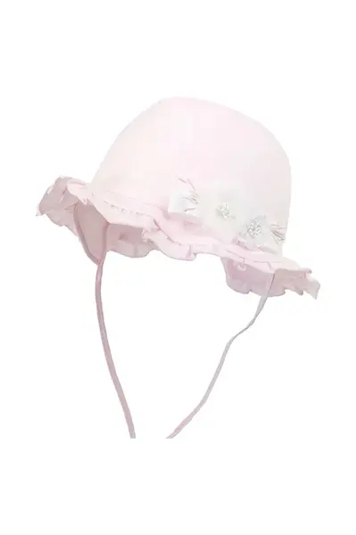 Dětský bavlněný klobouk Jamiks MALIA růžová barva, JLH083